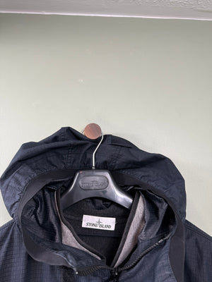 Stone Island Navy Reflective Weave Ripstop Jacket