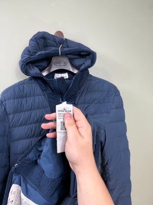 Stone Island Blue Loom Woven Down Jacket