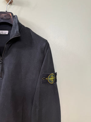Stone Island Black 1/4 Zip Jumper