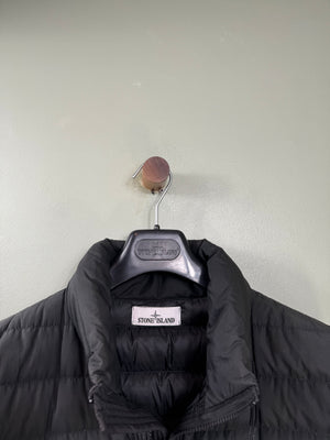 Stone Island Black O-Cotton/R-Nylon Tela Down Gilet