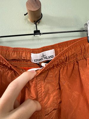 Stone Island Orange Nylon Metal Swim Shorts