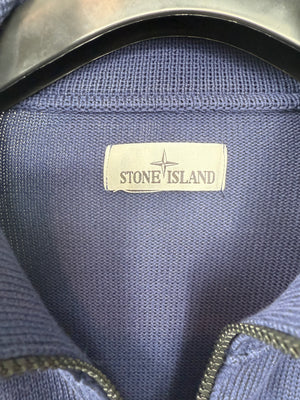 Stone Island Navy Heavy Knit Zipped Jumper