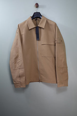 Stone Island Tan Garbardine Doppio Cotton Overshirt
