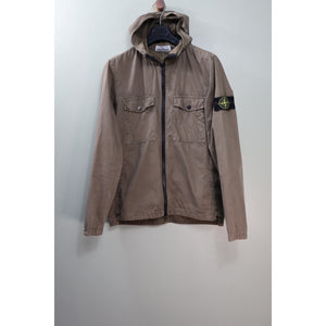Stone Island Khaki Hooded Overshirt