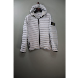 Stone Island White Loom Woven Down Jacket
