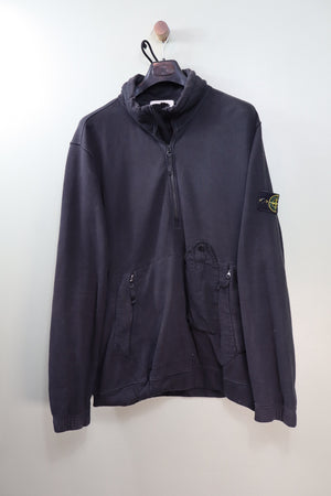 Stone Island Black 1/4 Zip Jumper