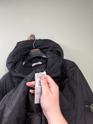 Stone Island Black Crinkle Reps Down Jacket