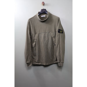 Stone Island Khaki Mock Neck Jumper