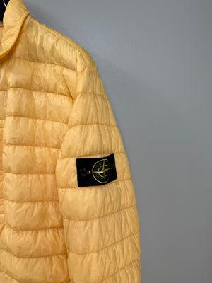 Stone Island Yellow Micro Yarn Down Jacket