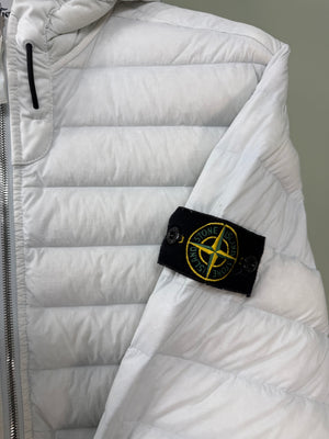 Stone Island Ice Blue Loom Woven Down Jacket