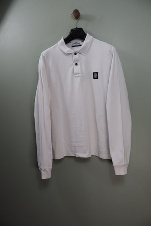 Stone Island White Slim Fit Polo
