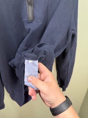 Stone Island Navy 1/4 Zip Hoodie