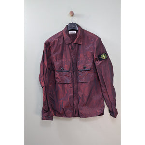 Stone Island Red Nylon Metal Weft Overshirt