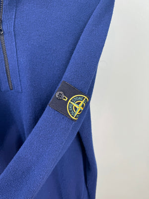 Stone Island Navy 1/4 Zip Knit Jumper