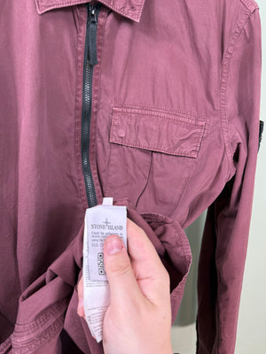 Stone Island Burgundy Overshirt