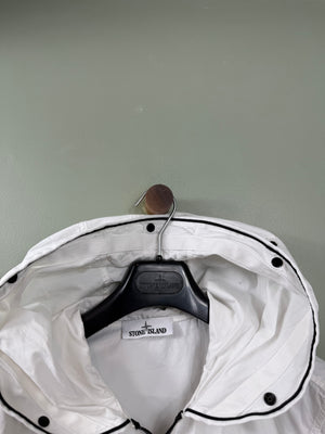 Stone Island White Hooded Overshirt