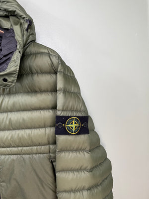Stone Island Green Bio-Based Ripstop Down Jacket