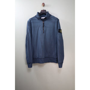 Stone Island Deep Blue 1/4 Zip Jumper