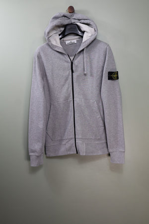 Stone Island Grey Zipped Hoodie