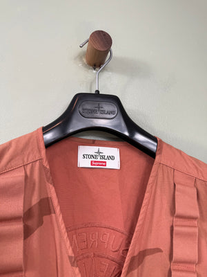 Stone Island x Supreme Orange Brushed Cotton Camo Tactical Vest