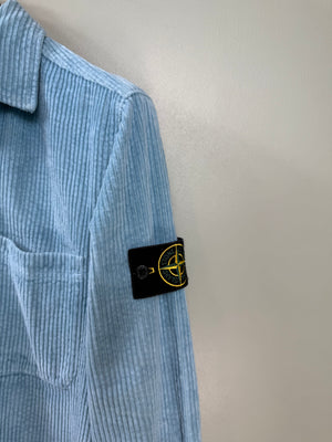 Stone Island Baby Blue Corduroy Overshirt