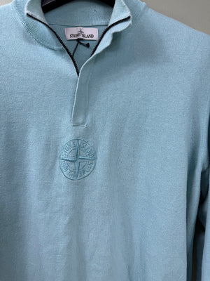 Stone Island Baby Blue 1/4 Zip Jumper