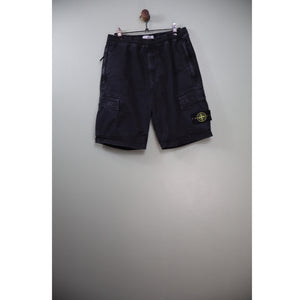 Stone Island Black RE Cargo Shorts