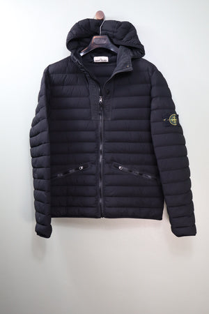 Stone Island Black Loom Woven Down Jacket