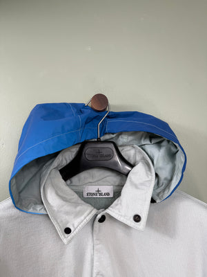 Stone Island Ice Blue Marina 1/4 Button Hoodie
