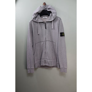 Stone Island Grey Zipped Hoodie
