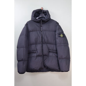Stone Island Black Crinkle Reps Down Jacket