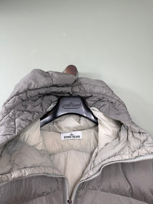 Stone Island Grey Nylon Metal Watro Ripstop Down Jacket