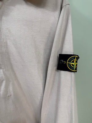 Stone Island Beige 1/4 Zip Hoodie