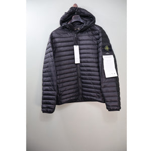 Stone Island Black Loom Woven Down Jacket