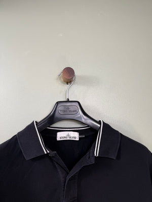 Stone Island Black Regular Fit Polo