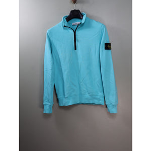 Stone Island Aqua Blue 1/4 Zip Jumper