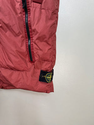 Stone Island Burnt Orange Crinkle Reps Down Gilet