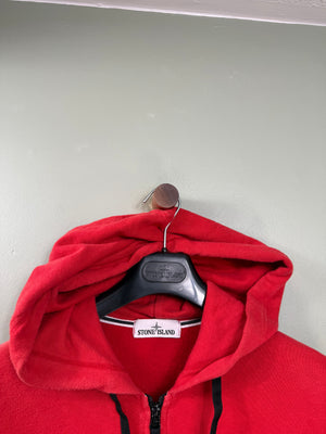 Stone Island Red Zipped Hoodie