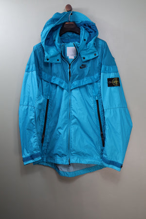 Stone Island x Nike Aqua Blue Hyper Light Membrana Jacket