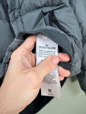 Stone Island Grey Crinkle Reps Down Jacket