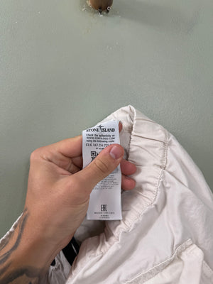 Stone Island White RE Cargo Shorts