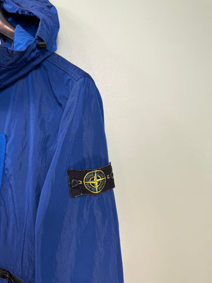 Stone Island Blue Nylon Metal Flock Jacket