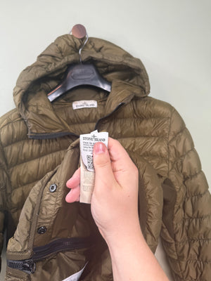 Stone Island Khaki Micro Yarn Down Jacket