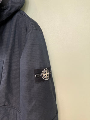 Stone Island Navy Reflective Weave Ripstop Jacket