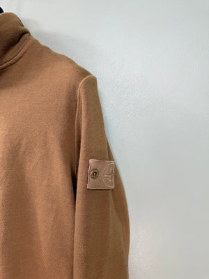 Stone Island Brown Ghost 1/4 Zip Jumper