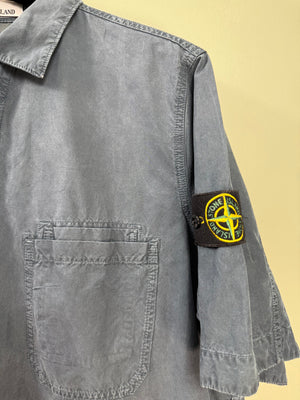 Stone Island Blue Short Sleeve Overshirt