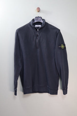 Stone Island Black 1/4 Zip Jumper