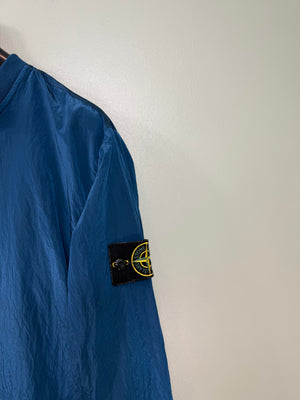 Stone Island Blue Nylon Metal Jumper