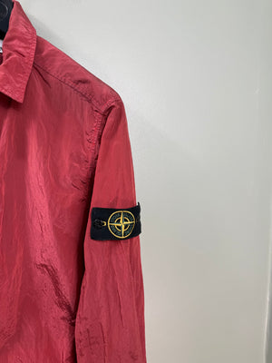 Stone Island Red Nylon Metal Overshirt