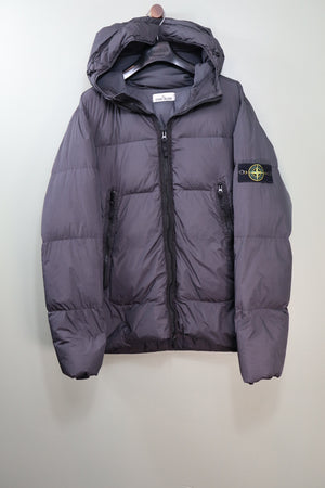 Stone Island Charcoal Grey Crinkle Reps Down Jacket